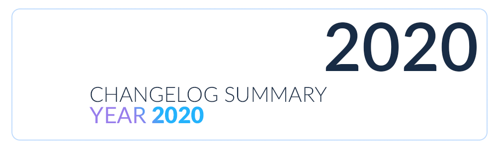 changelog summary 2020